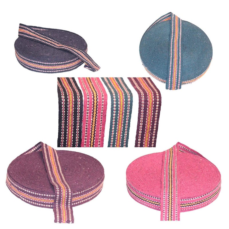 ImegaZ Cotton NIWAR Navar Roll Cotton Matte NIWAR for Folding BEDS 15 INCH 40 Meters Length Pack 2 Multicolor - Image 4