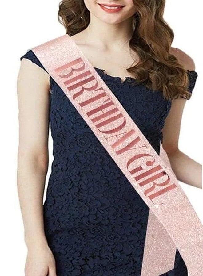 VMZONE Latest Birthday Sash and Crown for Girls Decorations Items Birthday Gifts for Girls Women Kids Sister Best Friend 10, 15, 16, 12, 18, 20, 8 + years Teenager (Rose Gold) (14860hb) - Image 2