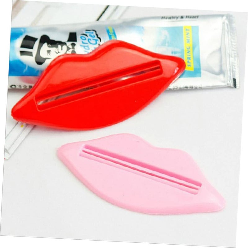 klarako 5pcs Bathroom Cream Color Accessories Lip for Random Toothpaste Dispenser Kiss Squeezer Multifunctional Tube - Image 2