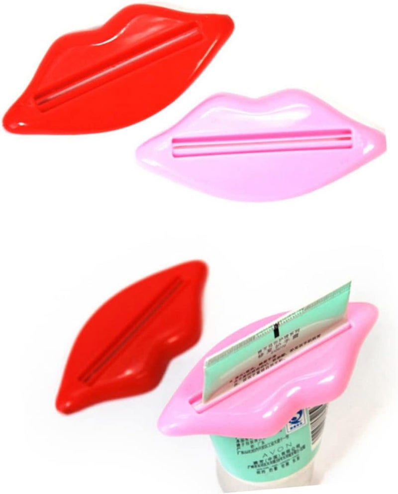 klarako 5pcs Bathroom Cream Color Accessories Lip for Random Toothpaste Dispenser Kiss Squeezer Multifunctional Tube - Image 1