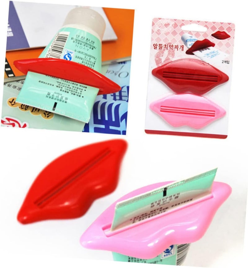 klarako 5pcs Bathroom Cream Color Accessories Lip for Random Toothpaste Dispenser Kiss Squeezer Multifunctional Tube - Image 5