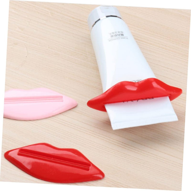 klarako 5pcs Bathroom Cream Color Accessories Lip for Random Toothpaste Dispenser Kiss Squeezer Multifunctional Tube - Image 4