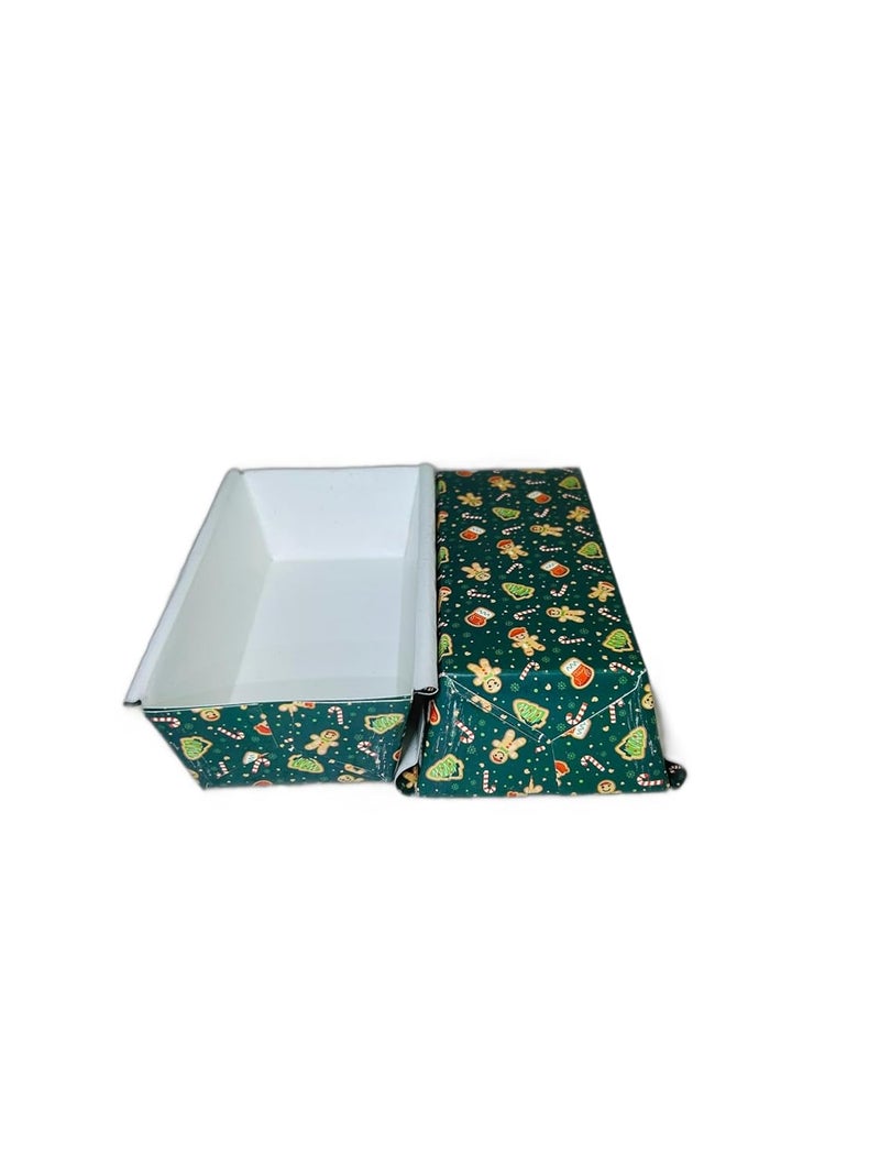 Baekence Bake and Serve Cake Moulds Christmas Mould Rectangular Baking Tray 200 Grams Blue Pack of 10 pcs - Image 3