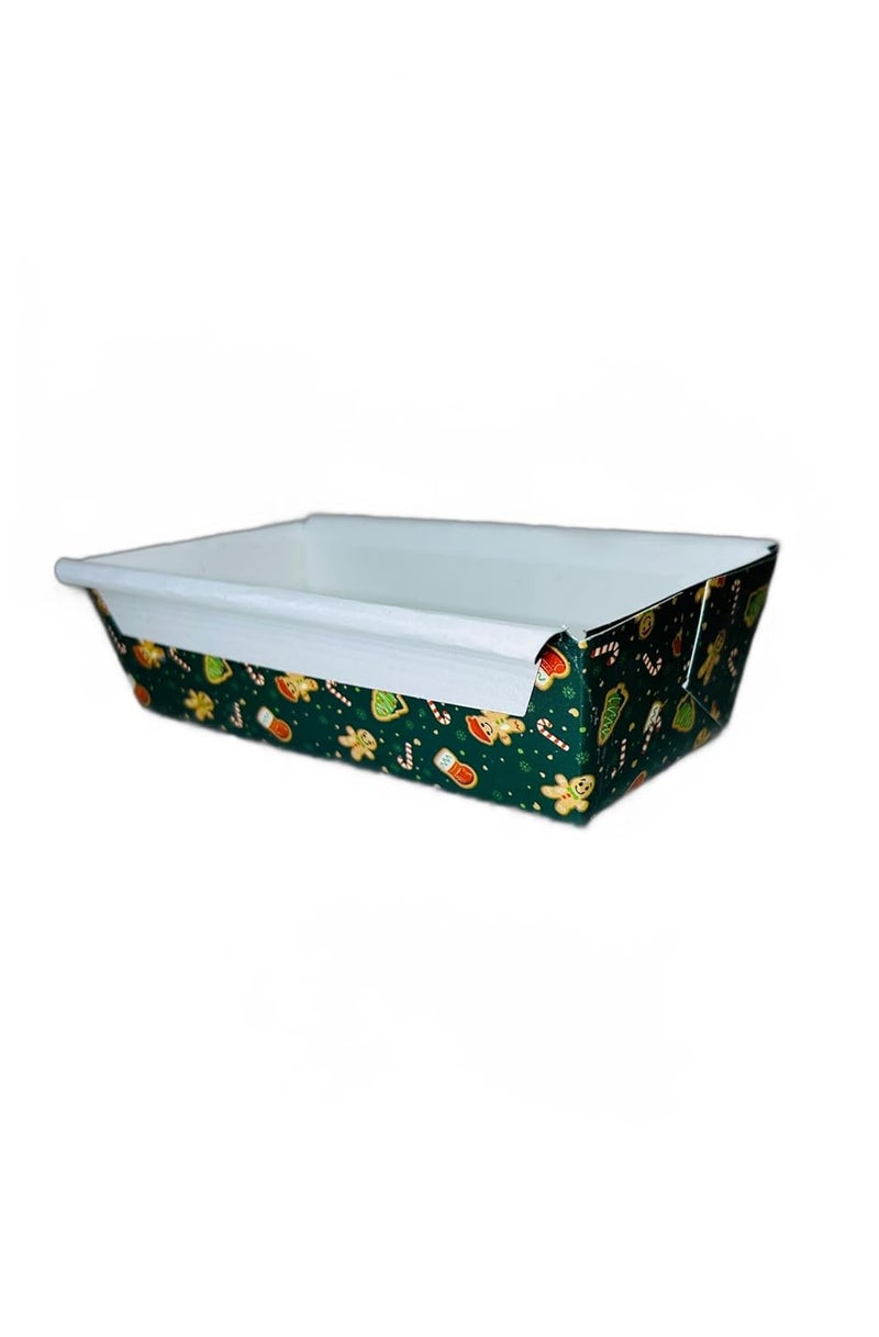 Baekence Bake and Serve Cake Moulds Christmas Mould Rectangular Baking Tray 200 Grams Blue Pack of 10 pcs - Image 2