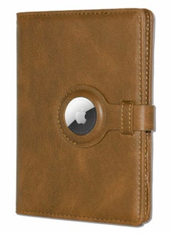 Travel Passport Wallet for Women Men with Airtag Holder, RFID Passport and Vaccine Card Holder Combo with Card Slot, Leather Passport Holder and Airplane Travel Essentials