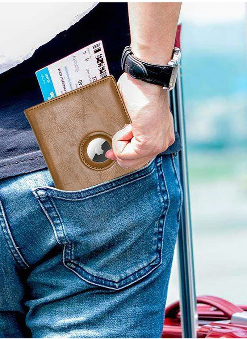 Excefore - Travel Passport Wallet for Women Men with Airtag Holder, RFID Passport and Vaccine Card Holder Combo with Card Slot, Leather Passport Holder and Airplane Travel Essentials - Image 1