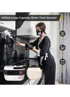 The handheld steam cleaner is equipped with a 2500W motor that provides high-pressure, high-temperature steam for powerful cleaning. Equipped with an extended nozzle and brush head, it heats up quickly, making it ideal for cleaning air conditioners, kitchens, and more. - pzsku/Z43D9C81AC040959F133BZ/45/_/1728623277/378e309e-6e4c-4d2b-9aab-2f62a43cd8cc