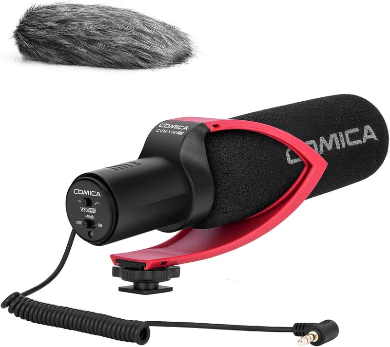 COMICA CVM-V30PRO Professional Super Cardioid Video Microphone with Shock Mount and Wind Muff - Image 1