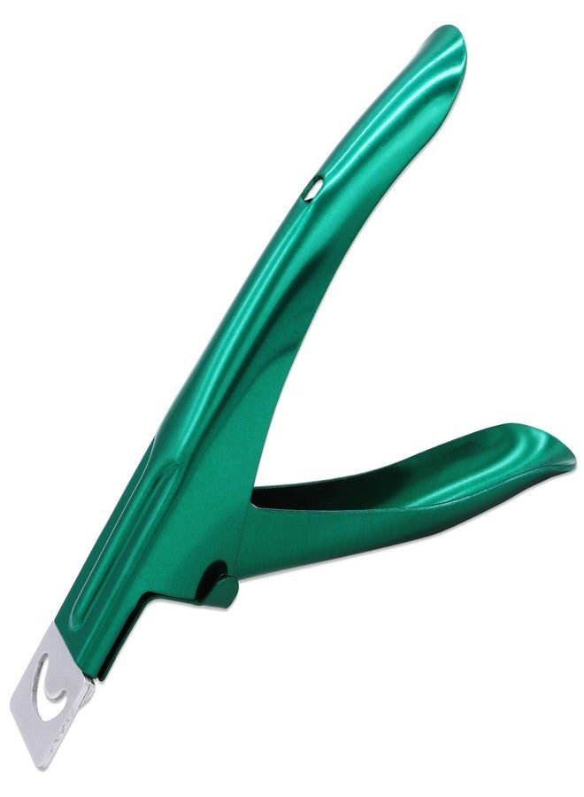 PANA USA Professional Stainless Steel Acrylic Nail Tips Clipper Cutter - False Nails/Fake Nails/Artificial Nails Trimmers for Nail Manicure Pedicure, Clip Tool for Home Nail Art DIY (Metallic Green) - Image 1