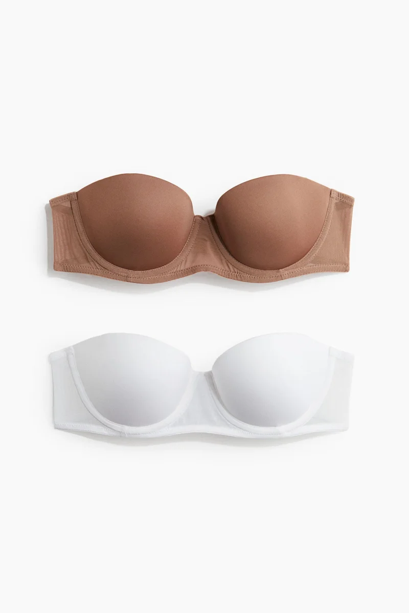 H&M 2-pack padded microfibre balconette bras