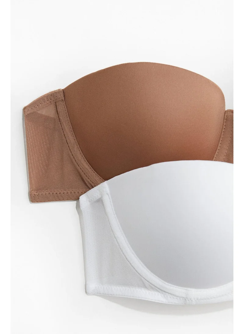 H&M 2-pack padded microfibre balconette bras