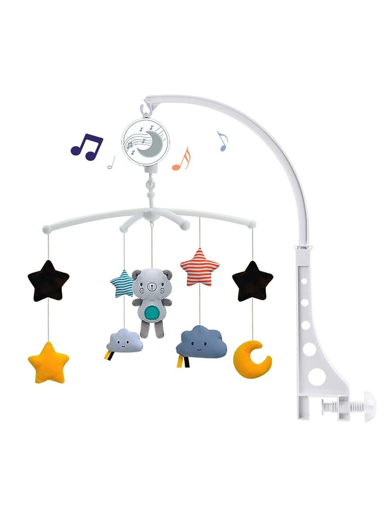 Gonice Musical Crib Mobile with Lullabies Music Box for Newborn Boys Girls Toddler, Easy Installation with Holder Arm Fits Most Standard and Convertible Cribs - Image 1