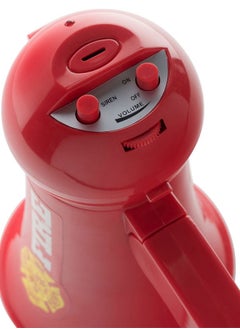 Dress Up America Firefighter Megaphone for Kids - Red Fireman Megaphone Bullhorn with Siren Sound  - Image 3