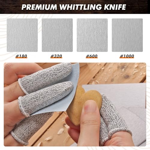 POLIWELL Wood Carving Tools Kit for Beginners 23pcs Hand Carving Knife Set Craft Engraving Supplies Include All-Purpose Cutting Knife and with Cut Resistant Gloves for Kids Adults Woodcrafts DIY - Image 5