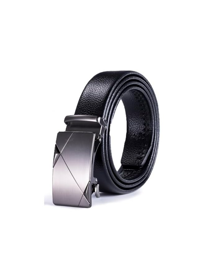 PROMASS Belt for Men Leather Dress Men's Belts Fashion Slide Ratchet Belt Casual Mens Belt with Auto Click Belt for Jeans Shirt Oxfords, One Size  - Image 1