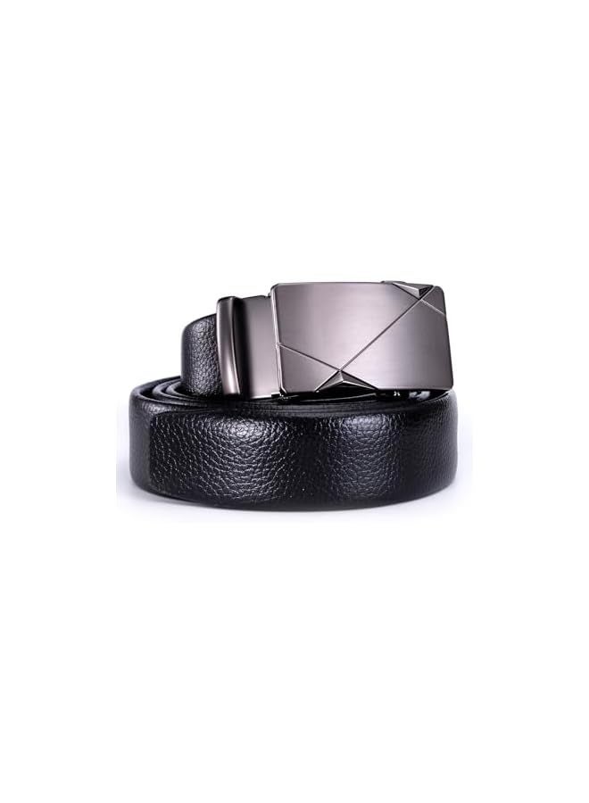 PROMASS Belt for Men Leather Dress Men's Belts Fashion Slide Ratchet Belt Casual Mens Belt with Auto Click Belt for Jeans Shirt Oxfords, One Size  - Image 2