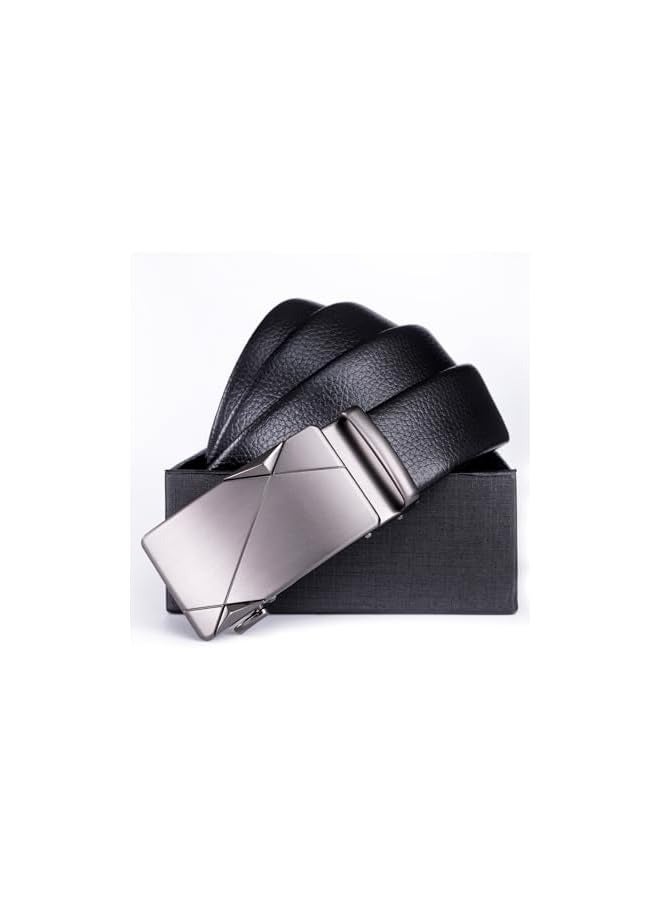 PROMASS Belt for Men Leather Dress Men's Belts Fashion Slide Ratchet Belt Casual Mens Belt with Auto Click Belt for Jeans Shirt Oxfords, One Size  - Image 3