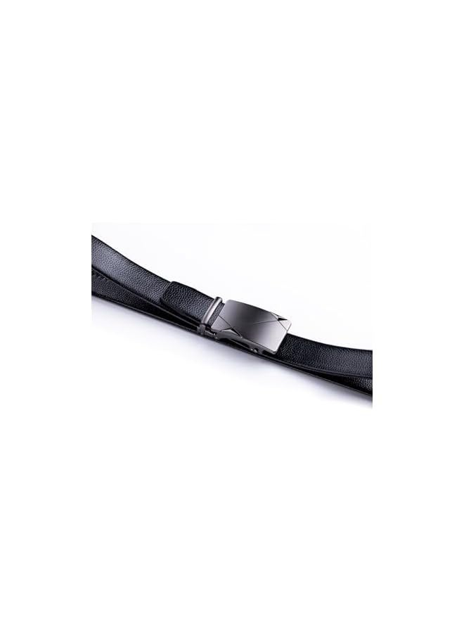 PROMASS Belt for Men Leather Dress Men's Belts Fashion Slide Ratchet Belt Casual Mens Belt with Auto Click Belt for Jeans Shirt Oxfords, One Size  - Image 5