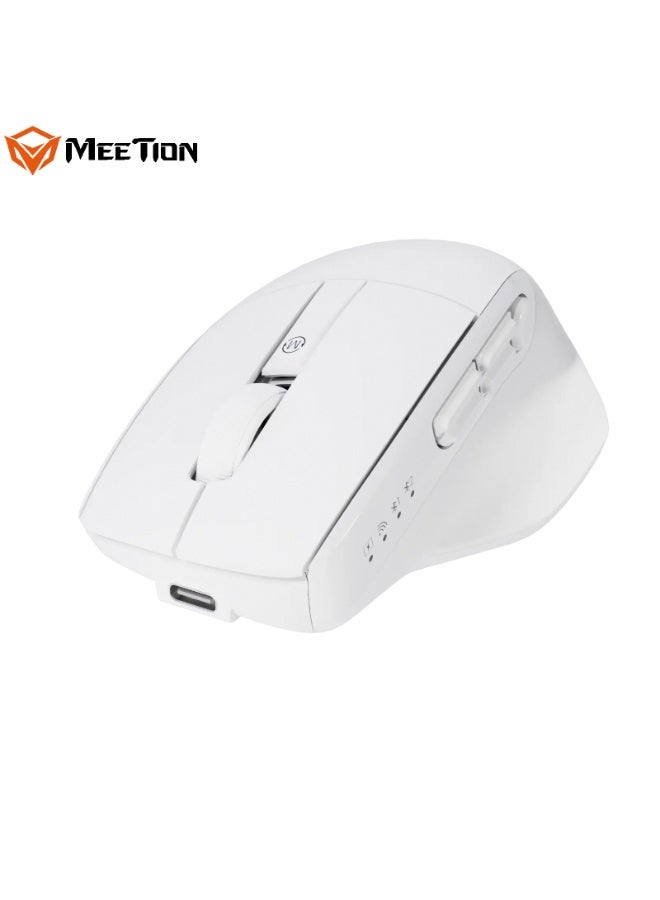 MEETION Programmable Triple Mode Wireless Mouse Anywhere3 Compatible On Any Surface Whisper Quiet Clicks Adjustable 6 levels DPI Smart Light Indicators Multi-Device Compatibility Tri-Mode Connectivity - Image 1