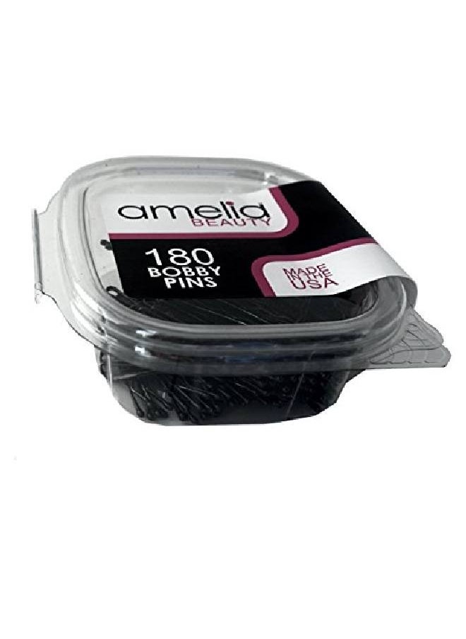 Amelia Beauty Products - 180 Bobby Pins In A Recloseable Container (Black) - Image 1