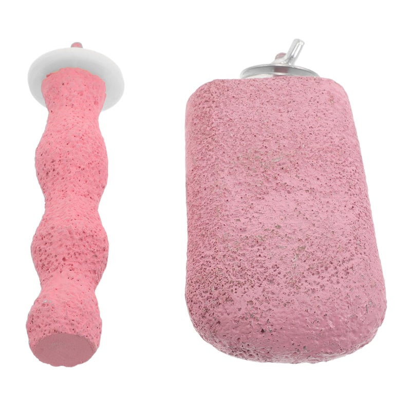 Large Colorful Wavy Parrot Perch Stand Sanded Grinding Claw Stick Bird Cage Accessory Platform - Image 2