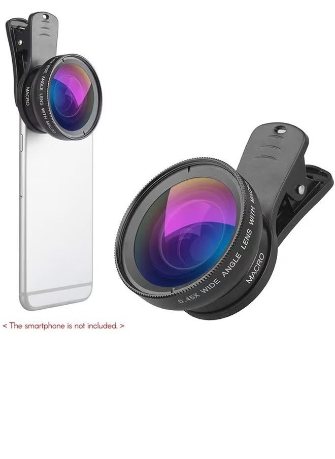 2 in 1 Phone Lens Clip，0.45WM Phone Lens Kit 0.45X Super Wide Angle and 12.5X Super Macro Lens HD Camera Lenses with Lens Clip for iPhone Samsung Huawei Xiaomi More Smartphone - pzsku/Z43DA51C3A64B94D4FA81Z/45/_/1731464216/f35da632-4f38-45d0-88dc-2670aaaf521d