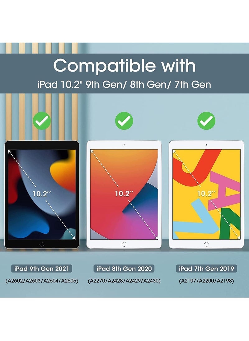 Gravity iPad 10.2 Case - Compatible with 9th Generation (2021), 8th Generation (2020), 7th Generation (2019) - Slim Stand Hard Back Shell Protective Smart Cover for 10.2 iPad - Black - Image 2