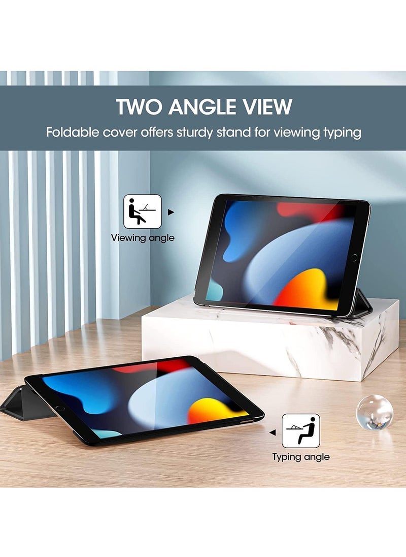 Gravity iPad 10.2 Case - Compatible with 9th Generation (2021), 8th Generation (2020), 7th Generation (2019) - Slim Stand Hard Back Shell Protective Smart Cover for 10.2 iPad - Black - Image 4