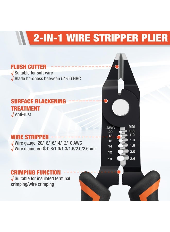 أداة سحب وقص الأسلاك – أداة سحب أسلاك متعددة الوظائف 10-22 AWG مع قاطع تسوية وقفل أمان وتصميم منحني مائل للإلكترونيات والمجوهرات والطباعة ثلاثية الأبعاد والأعمال اليدوية - Image 3