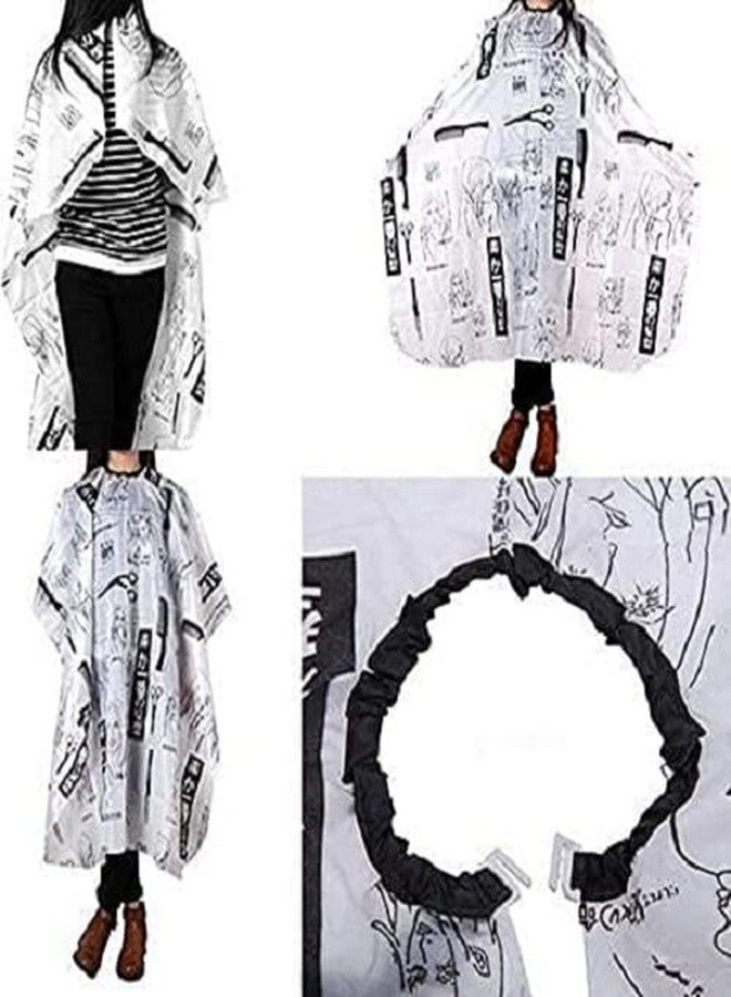 Utkarsh Set 0f 2 pcs Printed Hair Cutting Sheet Hairdressing Gown Cape Barber Cloth Makeup Apron - Image 3