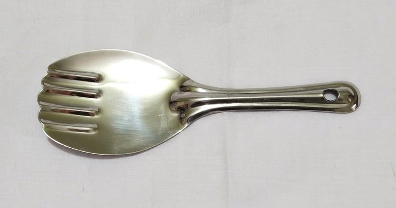 GS KITCHENWARE GS Stainless Steel Rice Serving Panja, Rice Spoon, Rice Ladle/Chamcha, and Panja Ladle/Chamcha for Serving, Bhatiya Chamcha, Length- 22.30 cm. - Image 1