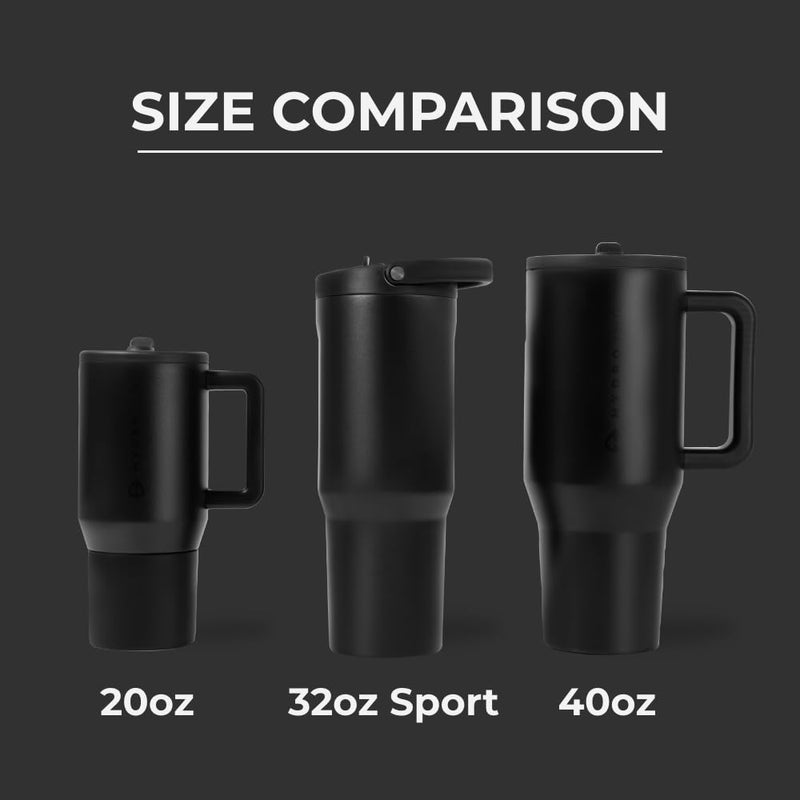 HydroJug Sport - Stainless Steel Tumbler with Straw, Vacuum Insulated, 32oz Leakproof Water Bottle, Ergonomic Design, Reusable, Dishwasher Safe, Rubber Base, Durable for Gym or Outdoors, Black - Image 4