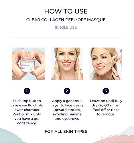 Alana Mitchell Anti Aging Peel Off Collagen Face Mask For All Skin Types Instantly Reduces Wrinkles & Fine Lines - Tightening Firming Smoothing & Toning - All Natural (Two Pack) - Image 4