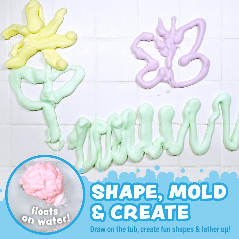 Tub Works Tub Works® Fluffy Foam Soap, Variety 6 Pack | Shape, Mold & Create Bath Art with Soft Bath Foam for Kids | Gentle, Cleansing Kids Bath Soap | Easy-to-Use Spray Nozzles | Fruity, Fun Bath Colors  - Image 3