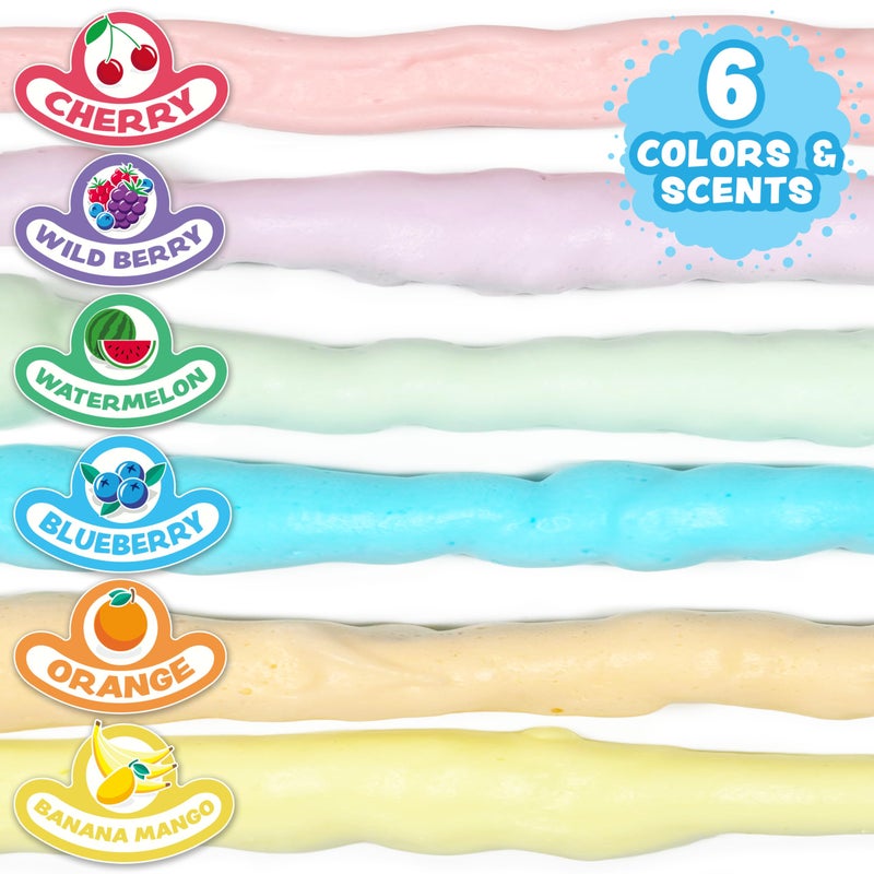 Tub Works Tub Works® Fluffy Foam Soap, Variety 6 Pack | Shape, Mold & Create Bath Art with Soft Bath Foam for Kids | Gentle, Cleansing Kids Bath Soap | Easy-to-Use Spray Nozzles | Fruity, Fun Bath Colors  - Image 5