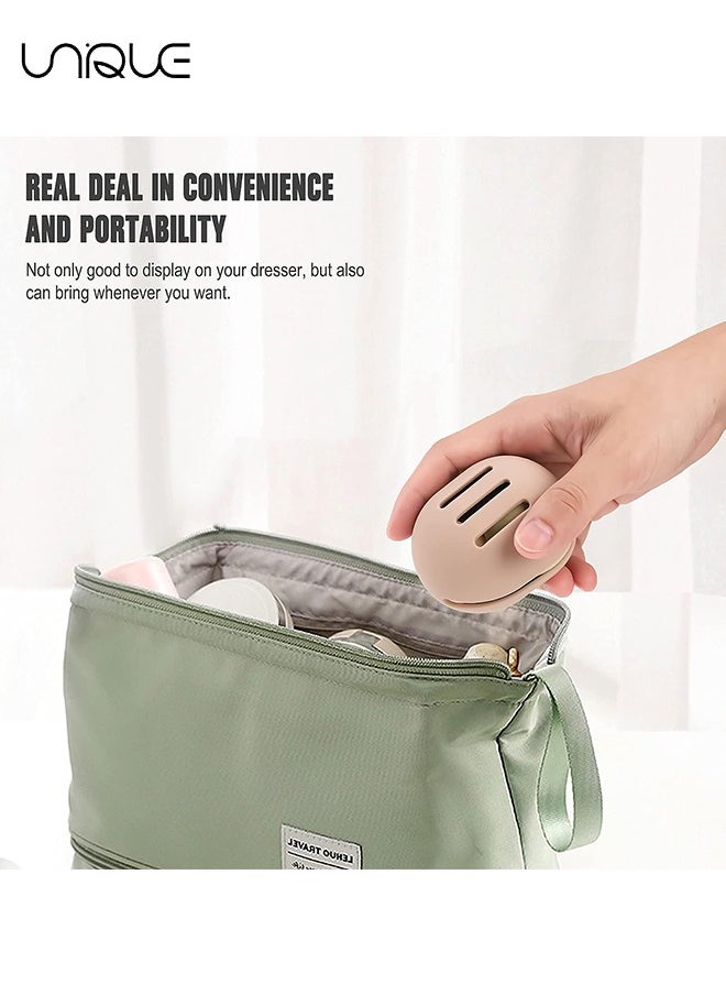 Makeup Sponge Holder – Shatterproof Eco-Friendly Silicone Beauty Make Up Blender Case for Travel - Khaki