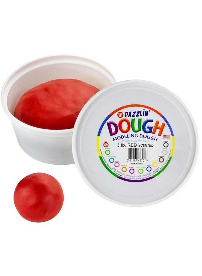 Hygloss Play Modeling Dough - Red Dough Scented - Safe & Non-Toxic for Kids Arts & Crafts - Party Favors - Classroom Supplies - 3lb - Image 1