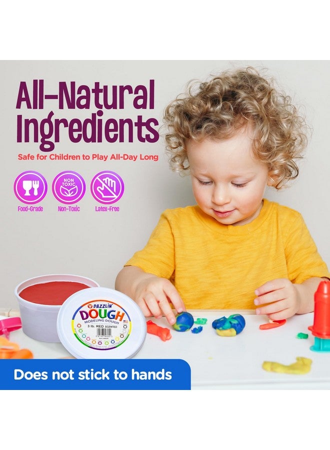 Hygloss Play Modeling Dough - Red Dough Scented - Safe & Non-Toxic for Kids Arts & Crafts - Party Favors - Classroom Supplies - 3lb - Image 4