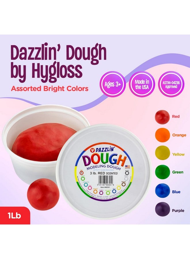 Hygloss Play Modeling Dough - Red Dough Scented - Safe & Non-Toxic for Kids Arts & Crafts - Party Favors - Classroom Supplies - 3lb - Image 2