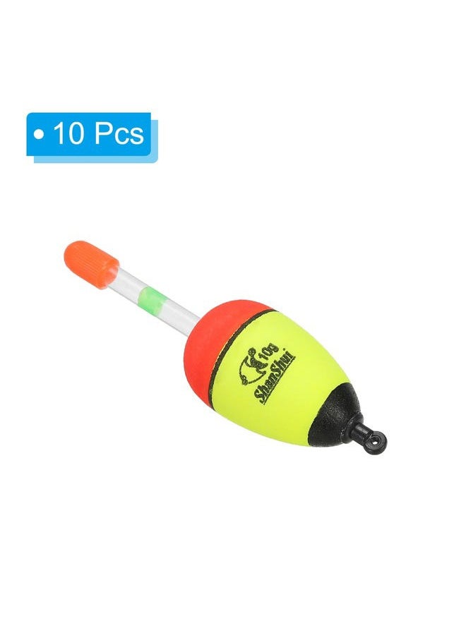 PATIKIL 0.4oz Fishing Bobbers, 10 Pack EVA Fishing Float for Saltwater Freshwater Fishing, Yellow  - Image 3