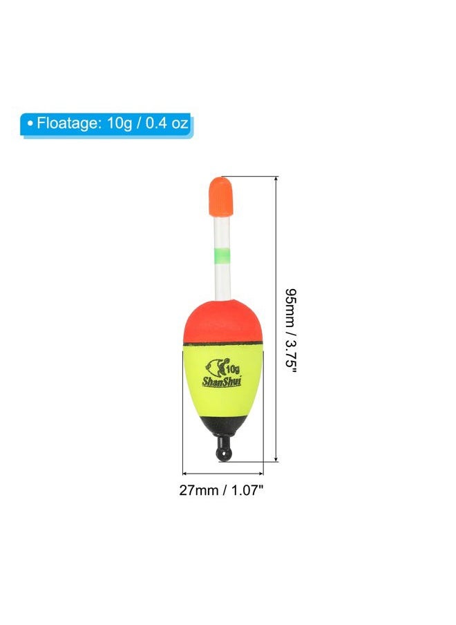 PATIKIL 0.4oz Fishing Bobbers, 10 Pack EVA Fishing Float for Saltwater Freshwater Fishing, Yellow  - Image 2