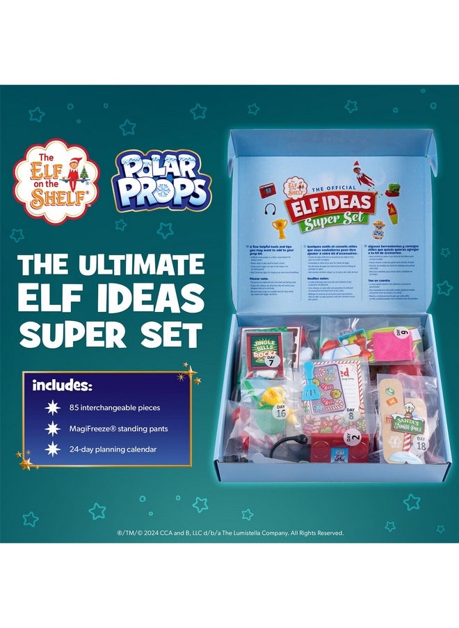 ذا إلف أون ذا شيلف - مجموعة Elf on the Shelf 24-Day Super Set الرسمية من The Elf on the Shelf أفكار لـ 24 يومًا من سحر الجان - أكثر من 80 دعامة، وبنطال MagiFreez Standing والتقويم - للأعمار من 3 سنوات وما فوق، لا يشمل Scout Elf - Image 1