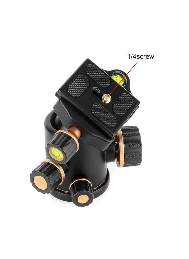 Pergear - Pergear TH3 Pro DSLR Camera Tripod Ball Head, 8KG/17.6lbs Loading Capacity, 360 Degree Swivel, Metal Build Quality, Fine Tuning Damping, U-Shaped Groove Design for Easy Switching Into Vertical Mode - Image 1