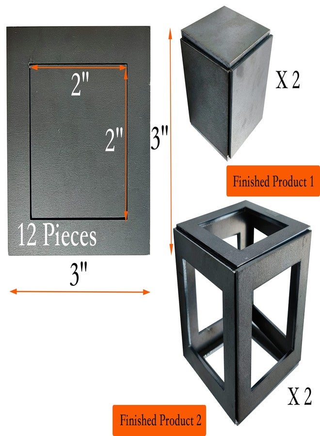 TAFEIDA Welding Practice Kit, 24 PCS Premium Welding Coupons, 11 Gauge 3&2 Inch Square Steel Welding Plate for Novice at Welding. A36 Steel Plate Welding Practice Kit. - Image 3