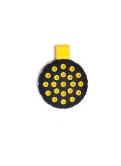 Generic For Apple Airtag Protective Cover Airtags Pet Tracker Anti-Lost Device Locator Silicone Two-Color Protective Cover-Specification:Black And Yellow  - Image 1