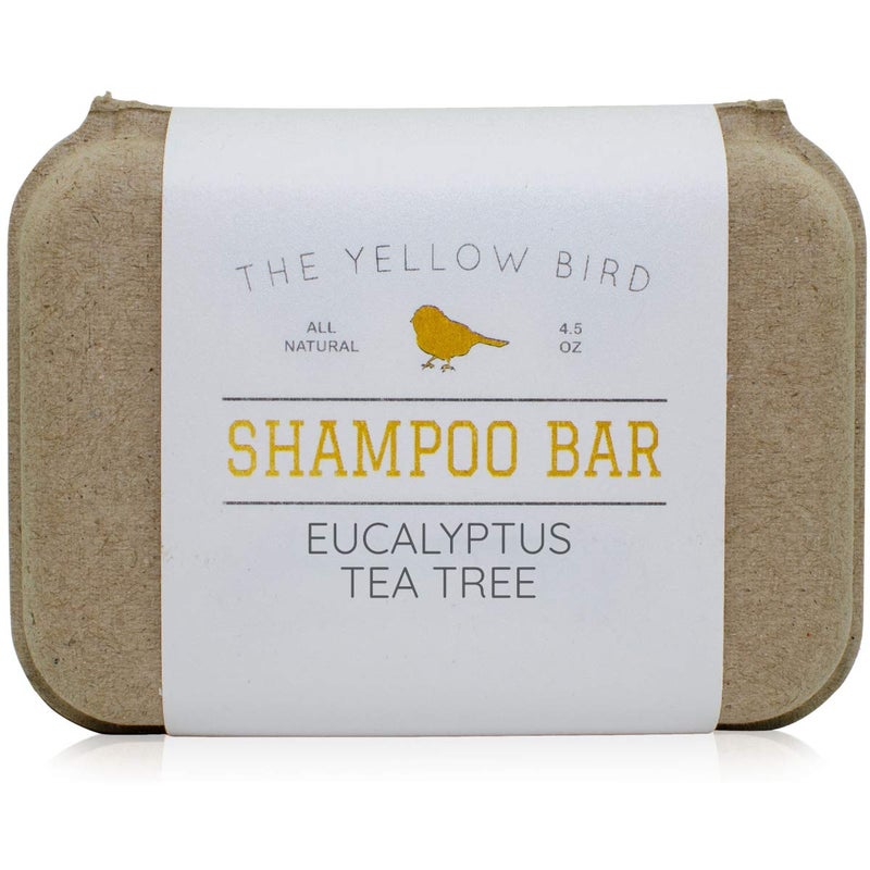 The Yellow Bird Eucalyptus Tea Tree Shampoo Bar All Natural  Organic Ingredients Sulfate Free Detergent Free Color Safe and Silicone Free Vegan Plastic Free Zero Waste Shampoo Soap