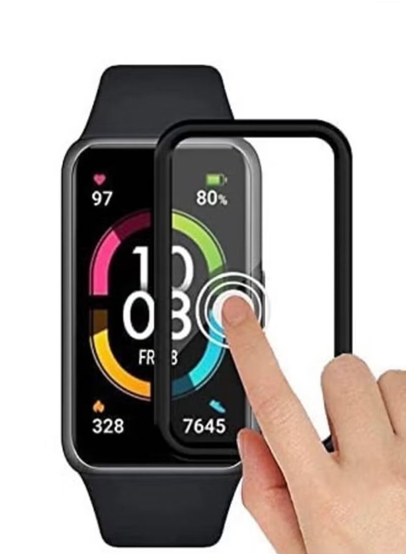 Ceramic Explosion Proof 3D Curved Screen Protector For Huawei Band 7 -Clear/Black  - Image 3