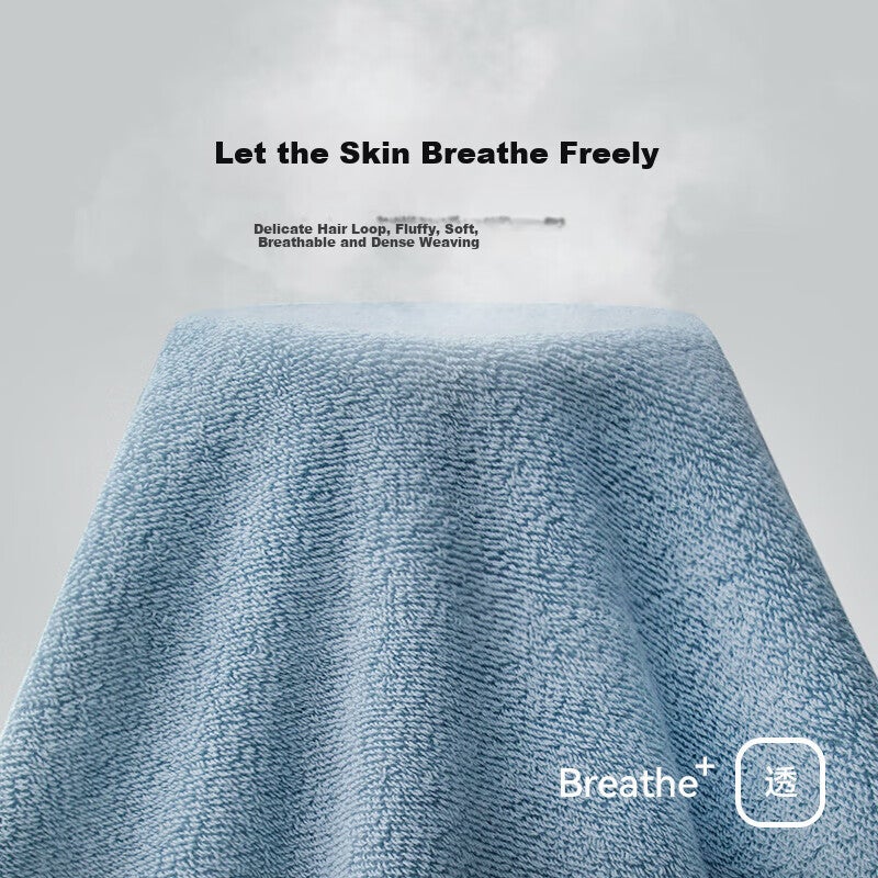 Sanli 7A Antibacterial Bath Towel, 100% Pure Cotton, Extra Large And Thick, Lint-Free, Absorbent, for Men And Women, Adult Wrap Towel, Light Gray - Image 2