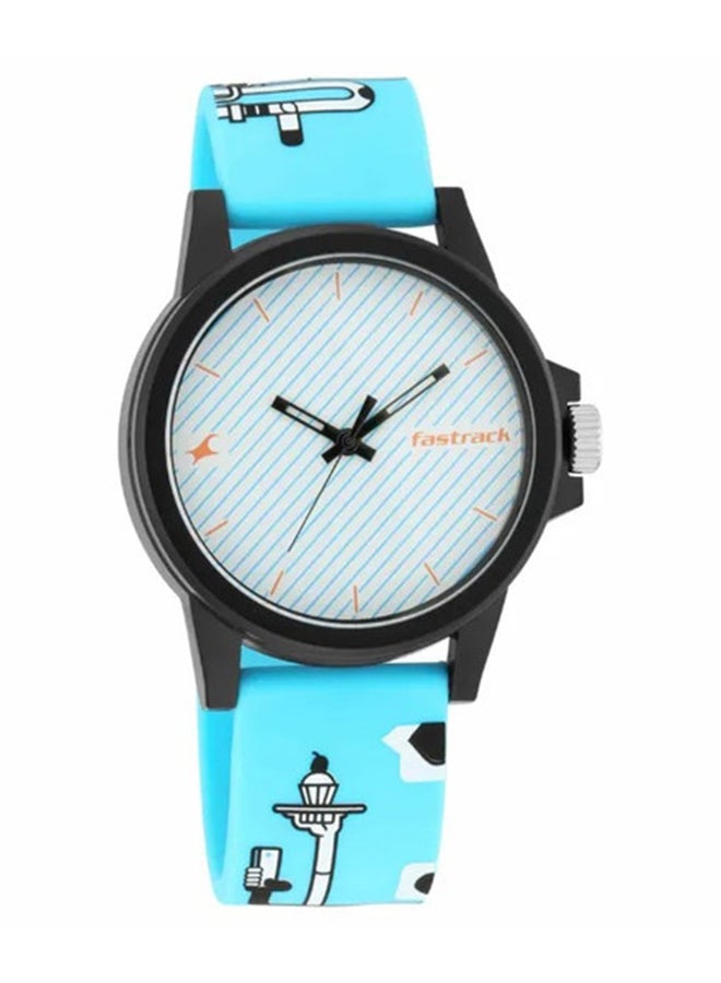 fastrack ساعة فاستراك هاشتاج بقرص أبيض تناظرية للرجال والنساء - Image 1