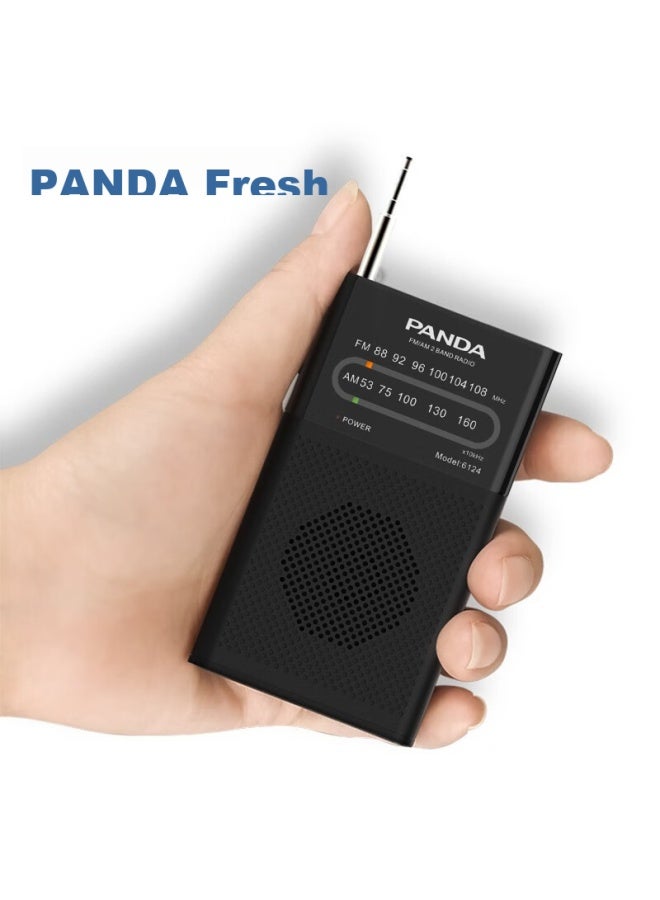 Panda 6124 Radio With Two Bands, Pocket-sized Fm Tuner For Elderly, Compact Broadcast Transistor - Image 1